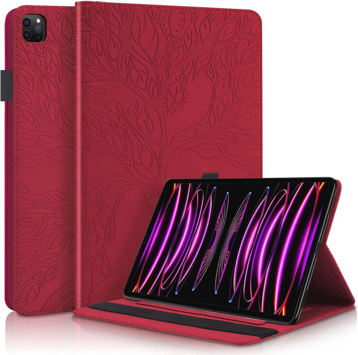 Beschermhoes voor iPad Pro 12,9 inch - PU-leer met penhouder en kaartsleuven