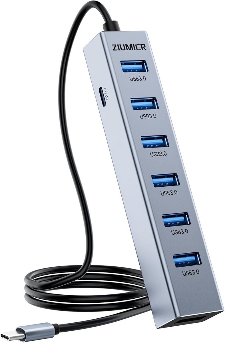 USB Hub met 7 Poorten voor Snelle Dataoverdracht