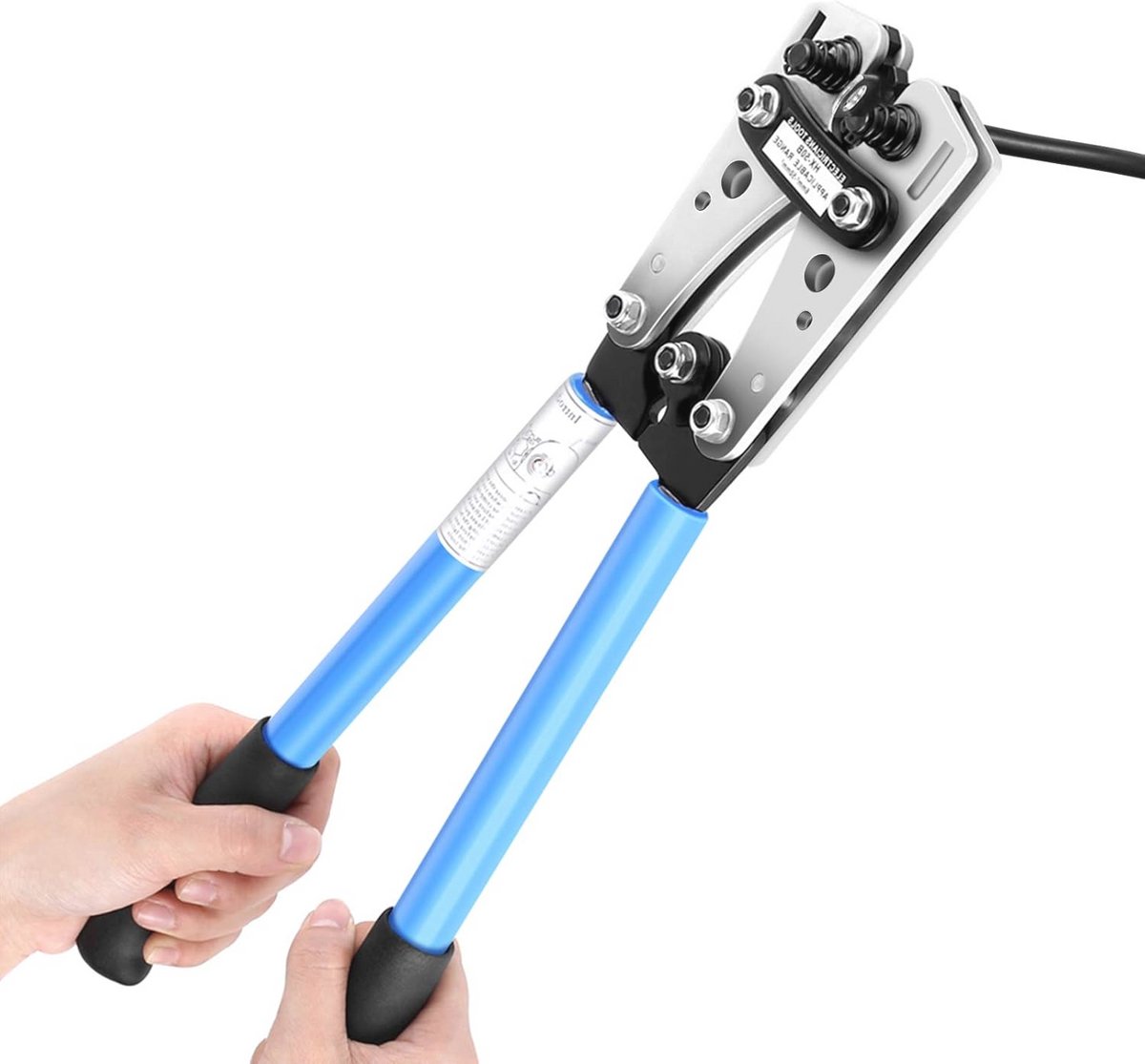 Krimptang voor kabelschoenen 6-50 mm² met antislip handgrepen en lange levensduur