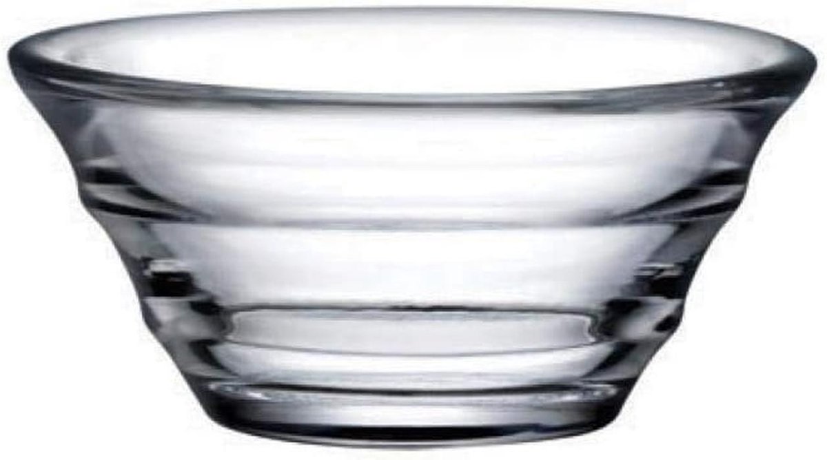 Ronde mini-schaaltjes van glas, 8,2 cm - 6 stuks