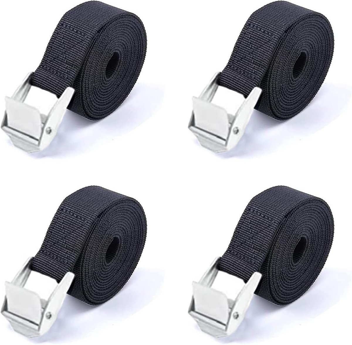 Korte Spanbanden voor Fiets en Motorfiets - Belastbaar tot 250 kg - 4 Stuks