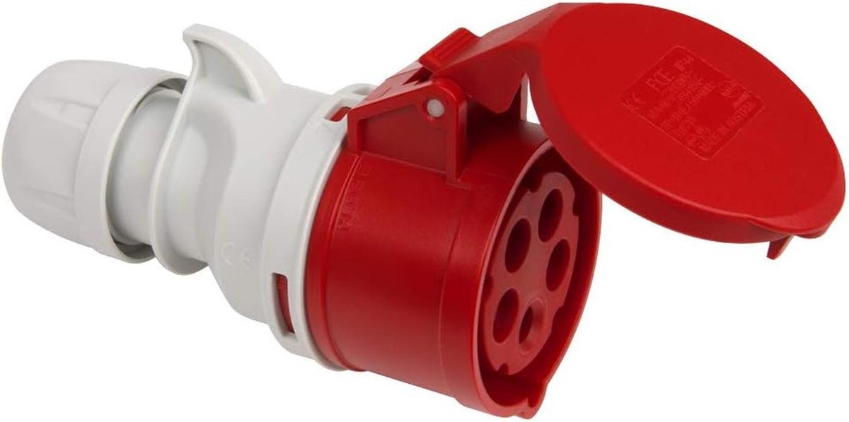 CEE-koppeling 5-polig 16 A 400 V - Rood