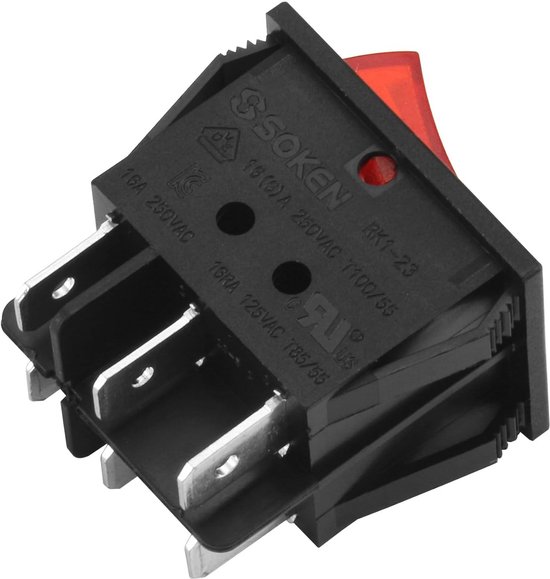 Mts-203-Mz Lot De 10 Mini Interrupteurs À Bascule Dpdt 3 Positions 6 Broches On-Off-On Ac 125 V