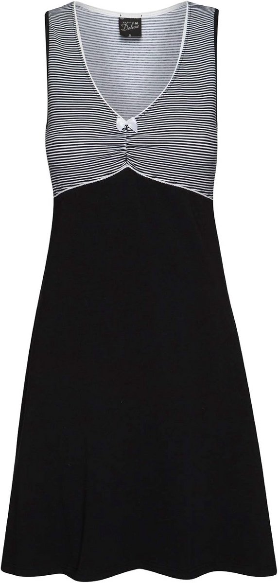 Dames Jurk met Strepen Rockabilly Stijl Zwart Wit