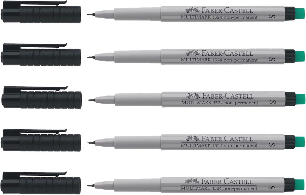 Marker Multimark Set - Niet-permanente Zwarte Markers, 5 Stuks