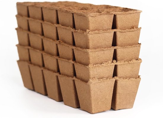 Turfpotten Starterset - 100 Stuks in Tray voor Gemakkelijk Planten van Romberg — afbeelding 4