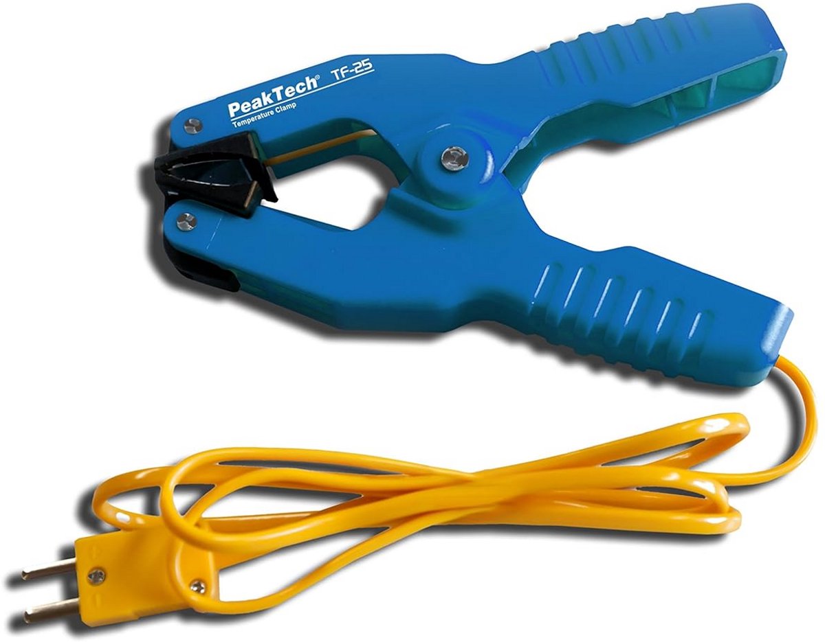 Praktische temperatuursensor type K - Klemtang voor buizen - Meetbereik -40 °C tot +200 °C