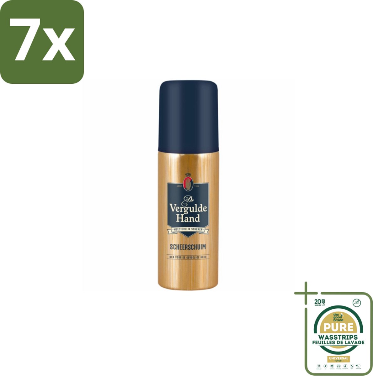 7 x Vergulde Hand - Scheerschuim - 50 ml - Grootverpakking - Koffiezetapparaat