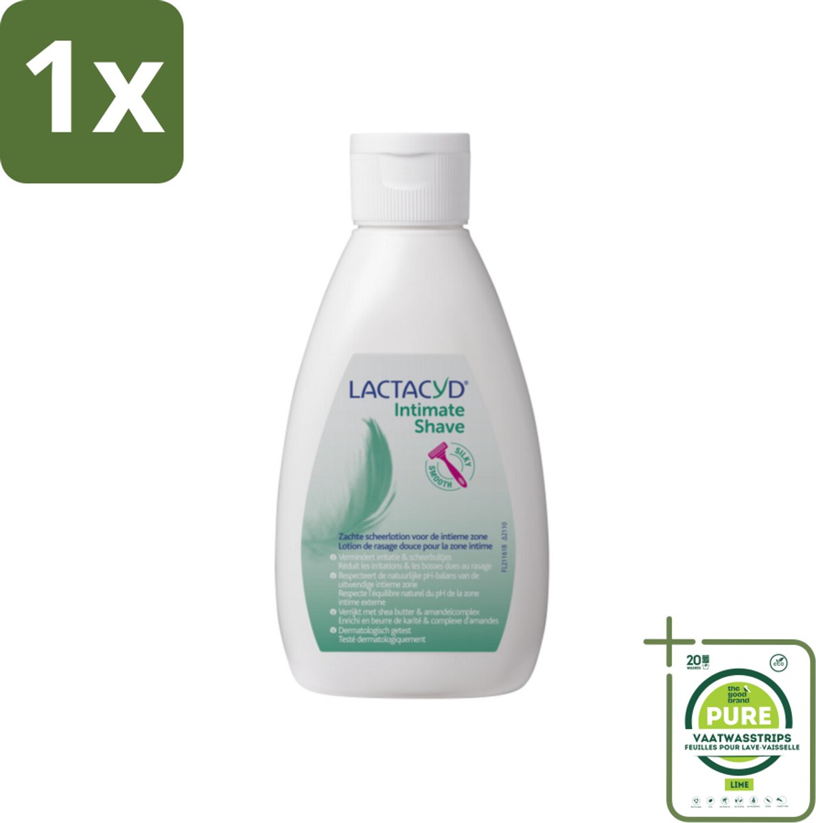 1 x Lactacyd – Intimate Shave – Scheerlotion – 200 ml - Intieme Scheerlotion - Gevoelige Huid - Scheerbultjes - Irritaties - Shea Butter