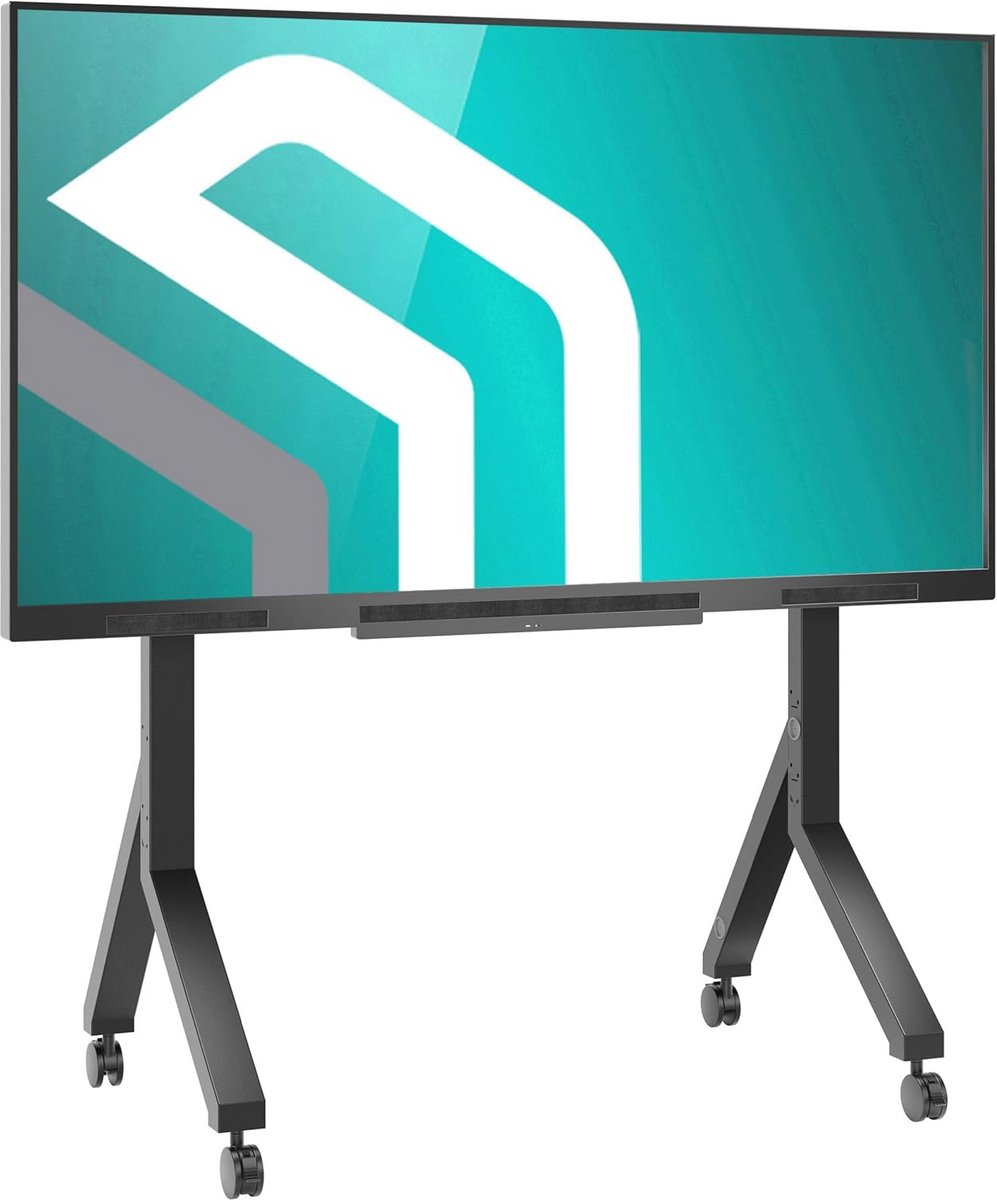 Mobiele TV Stand met Wielen voor 70-110 inch Televisies - Hoogte Verstelbaar, max VESA 1000x800, Draagvermogen tot 120 kg