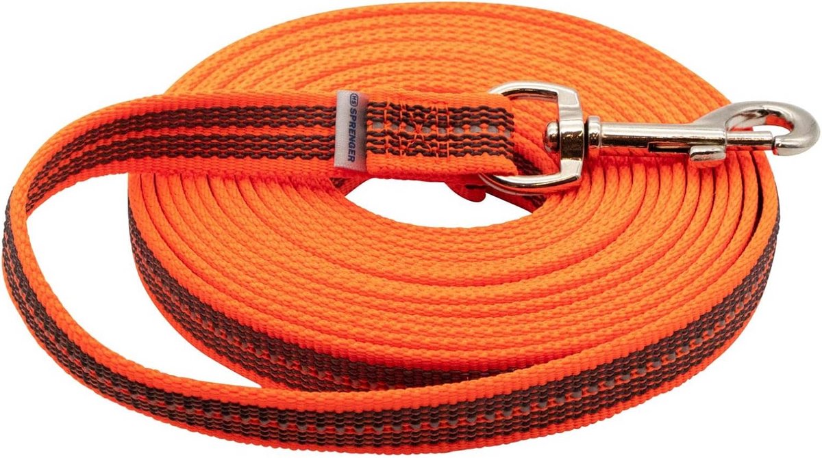 Rubberen Zoeklijn zonder Handlus - Neon Oranje, 10 m