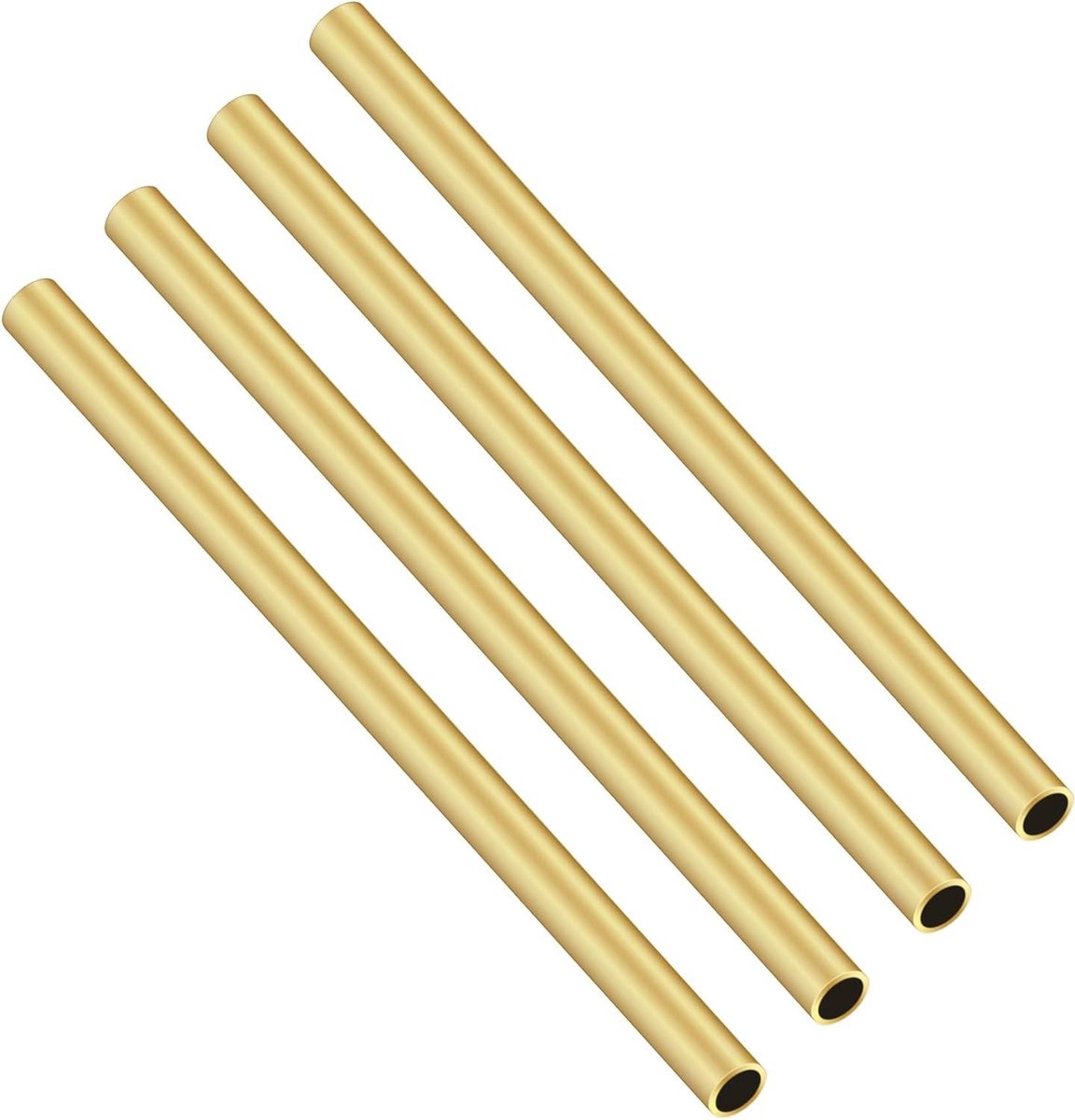 Cosensi - Messing buis 9 mm OD x 0,5 mm wanddikte 200 mm lengte - 4 stuks voor doe-het-zelf ambachten