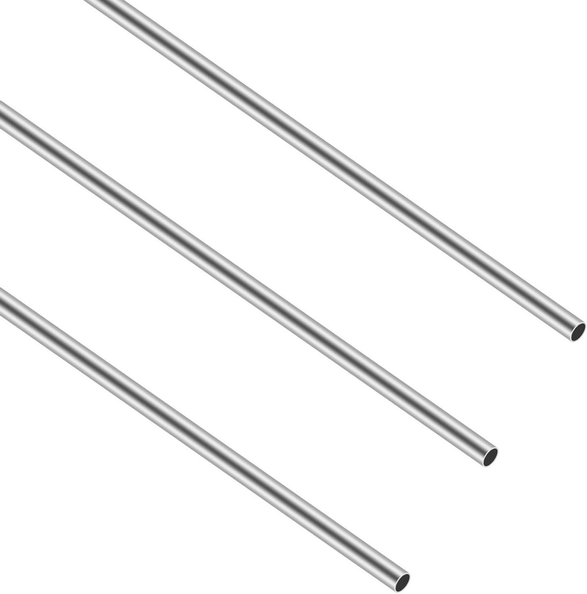 Cosensi - Roestvrij stalen ronde buis 10mm buitendiameter 0,3mm wanddikte 300mm lengte - Industriële rechte ronde pijp (3 stuks) - Metaal - Naadloos