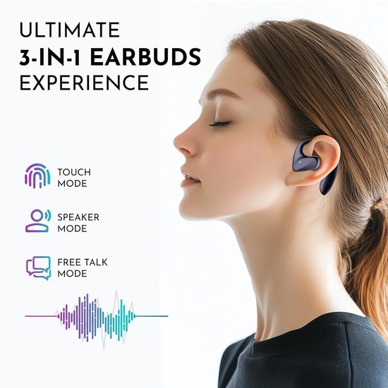 AI Vertaler Hoofdtelefoon – 144 Talen Real-time Vertaling – Bluetooth 5.4 Oordopjes Met App – Touch Bediening & Ruisonderdrukking – Ideaal Voor Reizen, Zaken & Leren – 3 Vertaalmodi