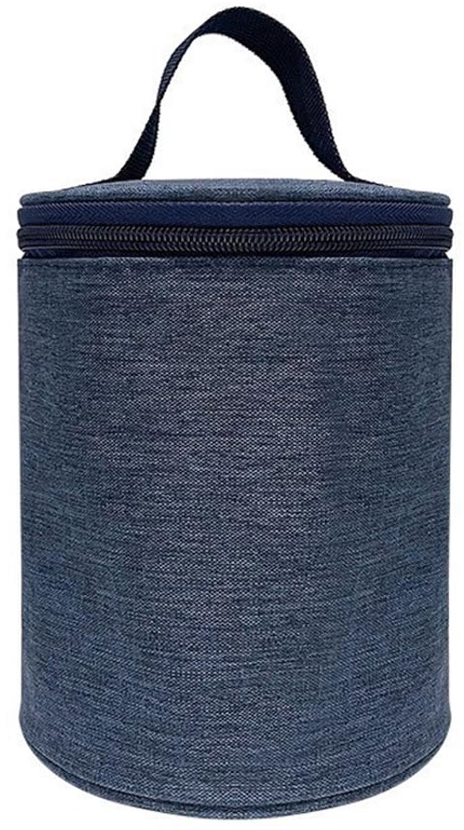 SnelShoppen - Geïsoleerde Soepbeker Tas - Draagbare Lunch Tas - Canvas Koeltas met Rits - Perfect voor Warm en Koud Eten - Ideaal voor Werk, School en