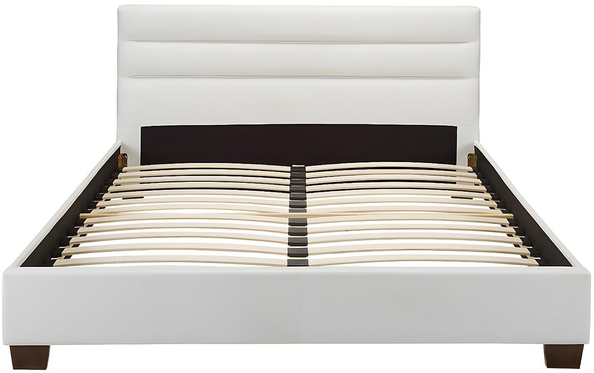 Vente-unique Bedframe kunstleer wit 180 x 200 cm FAUSTIN