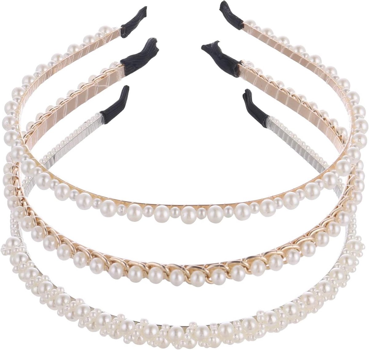 Cosensi - Parel Hoofdbanden Set voor Bruiloft Haaraccessoires Vrouwen Meisjes