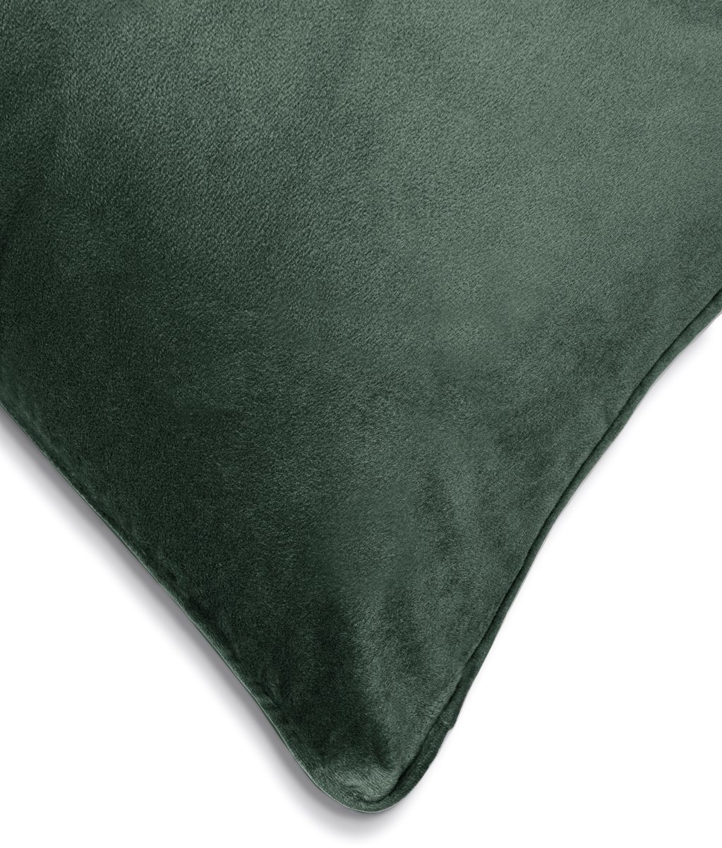 Heckettlane Sierkussen Velours Original - Calla Green - Sierkussens 48x48 cm - 100% Polyester Velours - Inclusief Binnenkussen