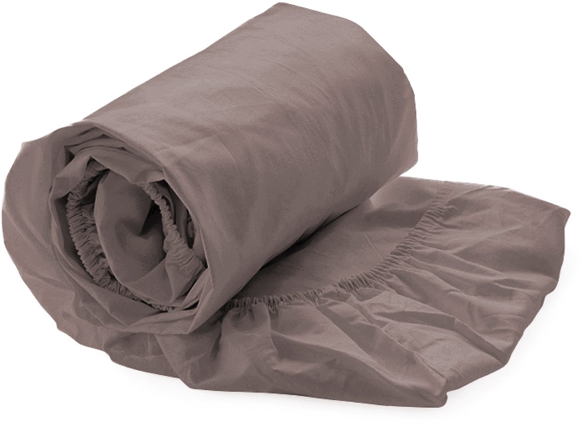 Heckettlane Hoeslaken Elementi - Onderlaken voor Tweepersoonsbed - 180x210-220 cm - 100% Katoen-Satijn - Canyon Roze