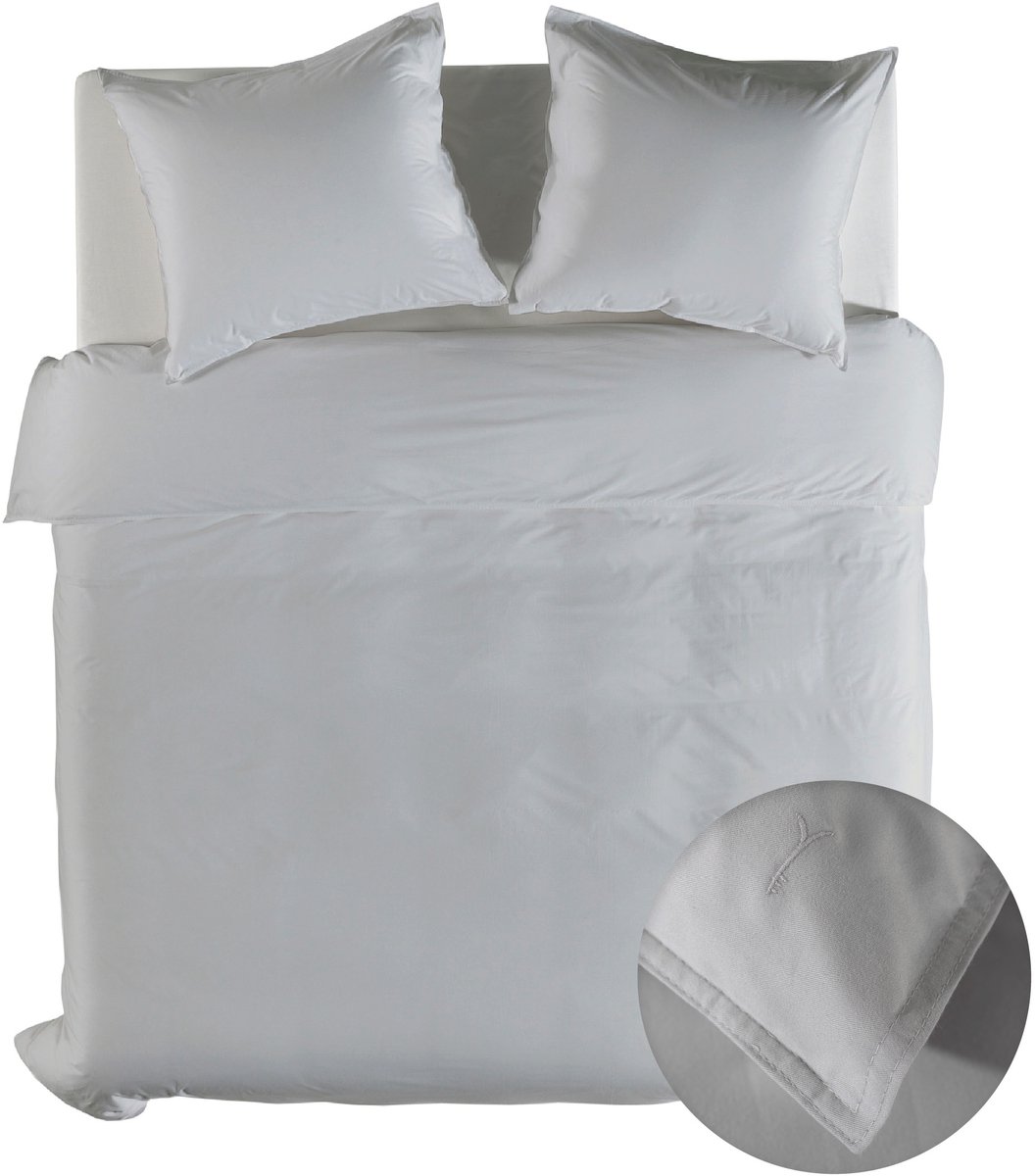 Yellow Dekbedovertrek Twill Katoen Suite Zermatt - Vaporous Grey - 260x200/220 cm - 100% Twill Katoen - Lits-Jumeaux XL