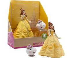 Bullyland 13436 – Speelfiguren Disney Belle & Madame Pottine – levensecht en detailrijk vormgegeven – ideaal als taartfiguur, decoratie of betoverend cadeau voor kinderen vanaf 3 jaar