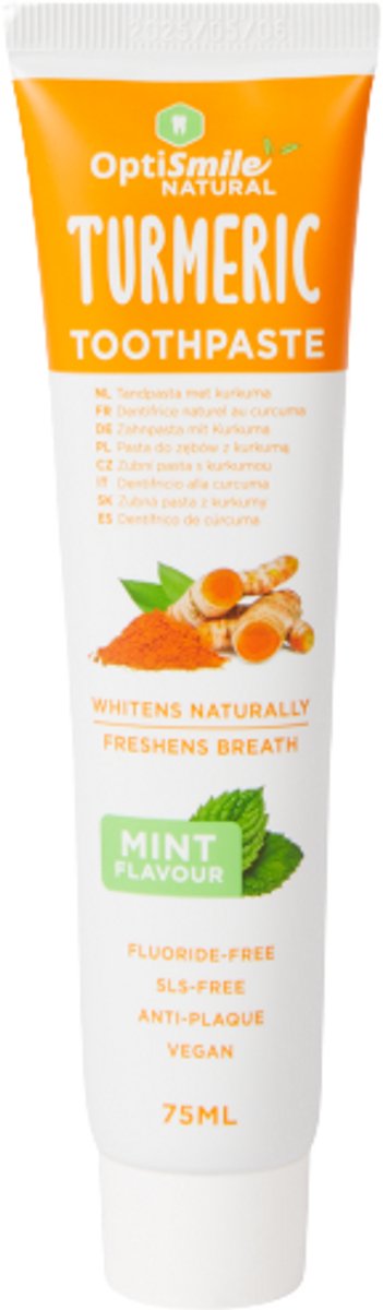 Turmeric / Kurkuma Tandpasta - Bruin / Multicolor - Pasta - 75ml - Toothpaste
