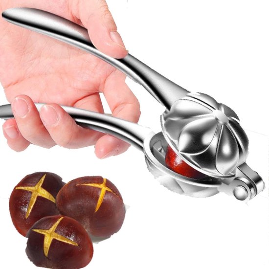 Notenkraker Eekhoorn vorm walnoot clip nootcracker sheller crack almond walnoot pecan hazelnoot filbert moer keukenmoer sheller clip gadgets Notenkraker Gereedschap (Color : Bright silver