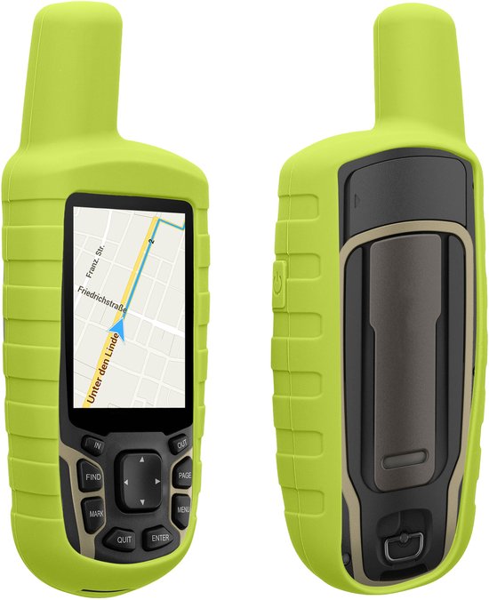 kwmobile Hoesje geschikt voor Garmin GPSMAP 65 / 62 / 62S / 62SC - Beschermhoes voor handheld GPS - Back cover in neon geel