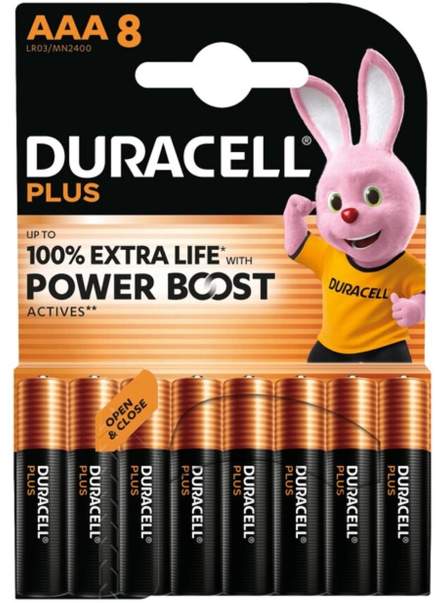 Batterij Duracell Plus Powerboost 8x AAA