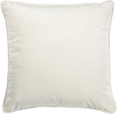 Dutch Decor FINN - Sierkussen 45x45 cm - velvet - effen kleur - Snow White - wit - Inclusief binnenkussen - Luxe kussens voor woonkamer & bank