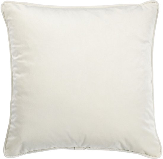 Dutch Decor FINN - Sierkussen 45x45 cm - velvet - effen kleur - Snow White - wit - Inclusief binnenkussen - Luxe kussens voor woonkamer & bank