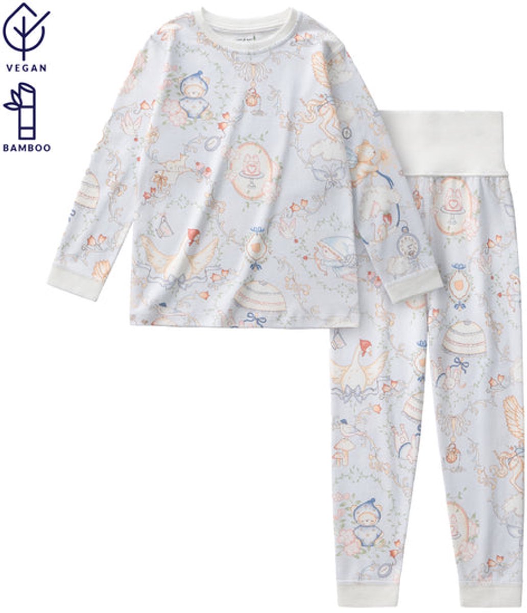 Vos&bos Dreamland Hoge Taille Bamboe Pyjamaset - Dream Castle - 74/80