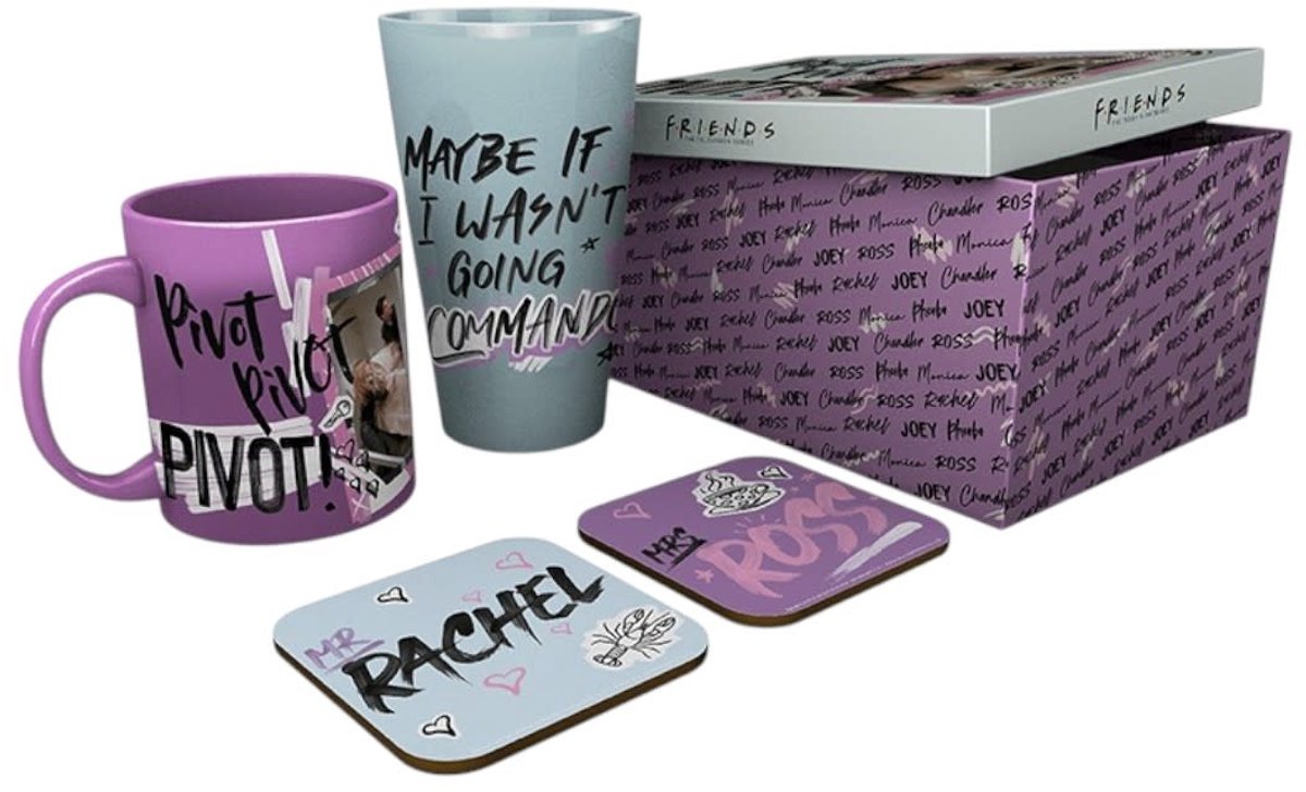 FRIENDS - Pck Glass XXL + Mug + 2 Onderleggers "Doodle"