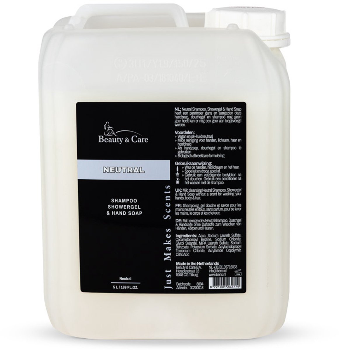 Neutrale shampoo - Beauty & Care - 5 L. new