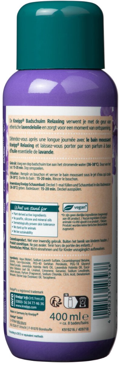 6x Kneipp Badschuim Lavendel 400 ml