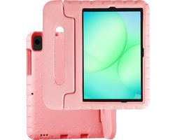 Hoesje Geschikt voor Samsung Galaxy Tab A11 Plus / A9 Plus - Kinderhoes Shockproof Bumper - Kidsproof Case - Tablet Hoes - Kinder Hoes Cover - Zalm