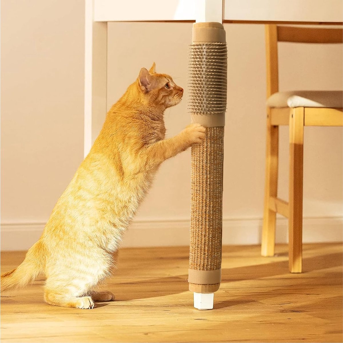 Famanu – Zelfklevende kattenkrabmat 200x40 cm – Trimbaar tapijt – Krasbescherming voor bank en muur