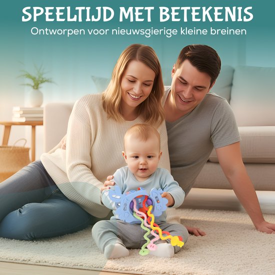 Rooly Bijtketting - Baby Speelgoed - Speelgoed 0 t/m 1 Jaar - Montessori Speelgoed - Bijtring - Sensorisch Speelgoed - Educatief Speelgoed - BPA Vrij van Rooly — afbeelding 2