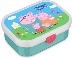 Mepal Lunchbox Campus - 750 ml - Broodtrommel met vakjes voor kinderen - Geschikt voor 4 boterhammen - Peppa Pig