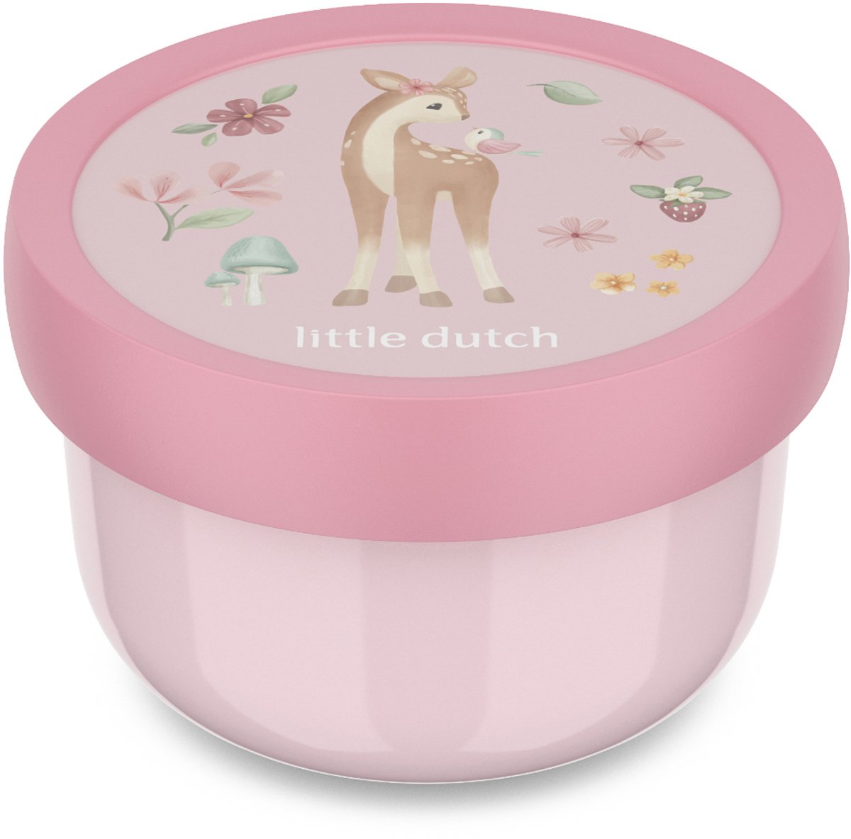 Mepal fruitbox Campus Little Dutch - 300 ml - Inclusief fruitvorkje - Sluit goed af - Snackdoosje - Fairy Garden