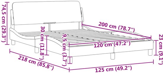 vidaXL-Bedframe-met-hoofdeinde-fluweel-zwart-120x200-cm