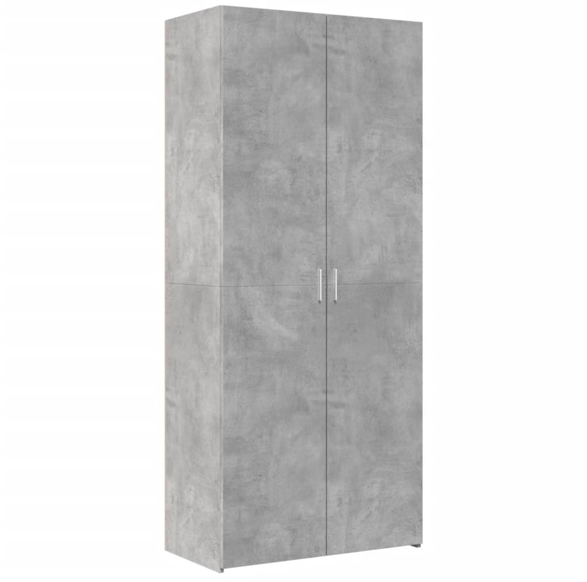 Hoge kast 45x42,5x185 cm bewerkt hout betongrijs | -nl