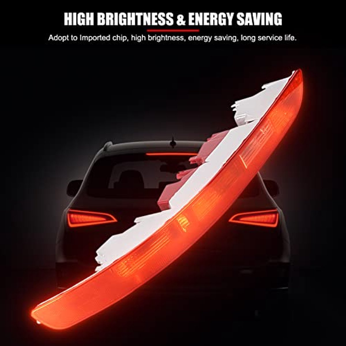 Rear Light for Q5 2.0T 2006-2016, Left Rear Bottom Bumper Red Rear View Fog Light
