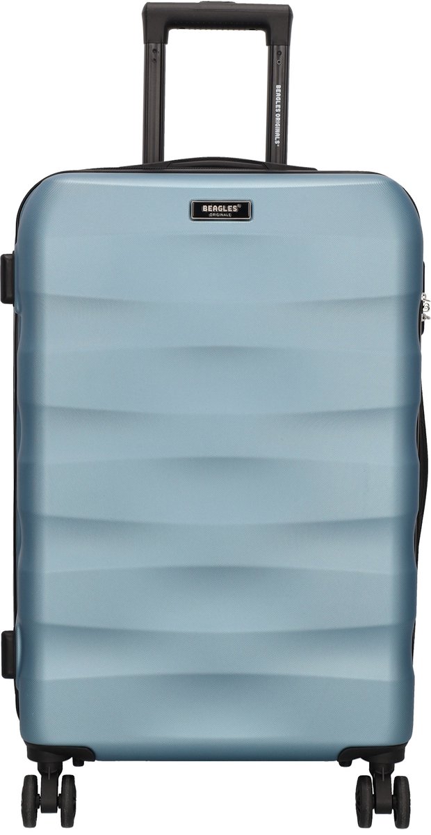 Beagles Originals Go Travel Grote Koffer - 66 cm - 60 Liter – Reiskoffer met Cijferslot - Ijs Blauw
