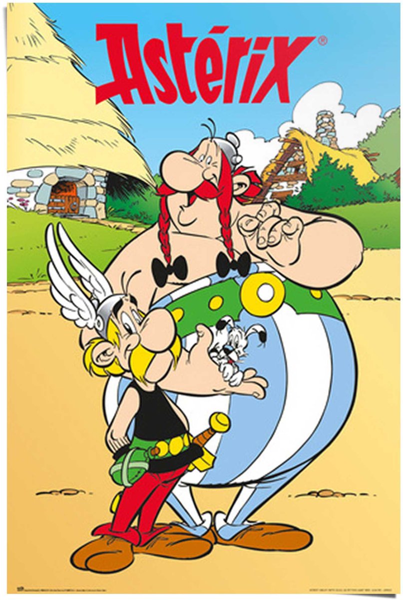 Reinders Poster Asterix and Obelix - 91,5 x 61 - Papier - REINDERS geel