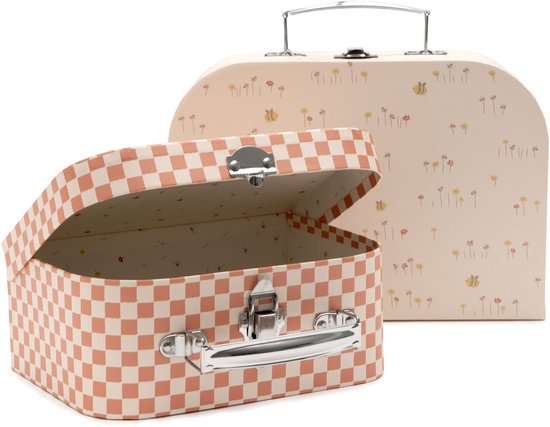 Jollein Speelkoffertje - Speelgoedkoffer - Pretty Picnic - 2 Stuks — afbeelding 3