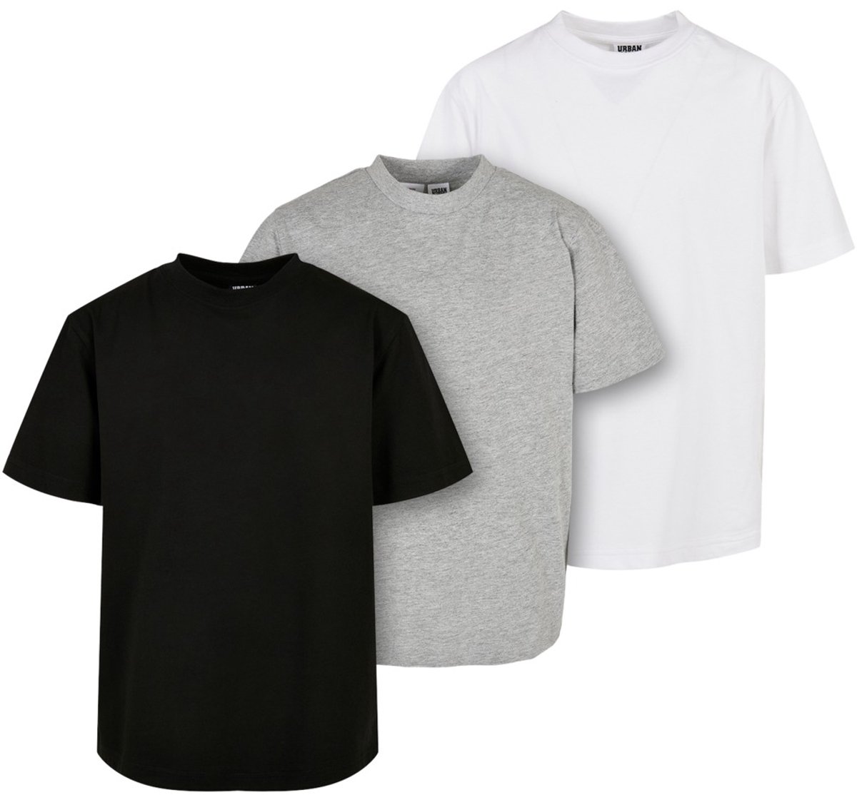 Urban Classics Boys Tall 3 Pack Kinder Tshirt Kids 158/164 Wit