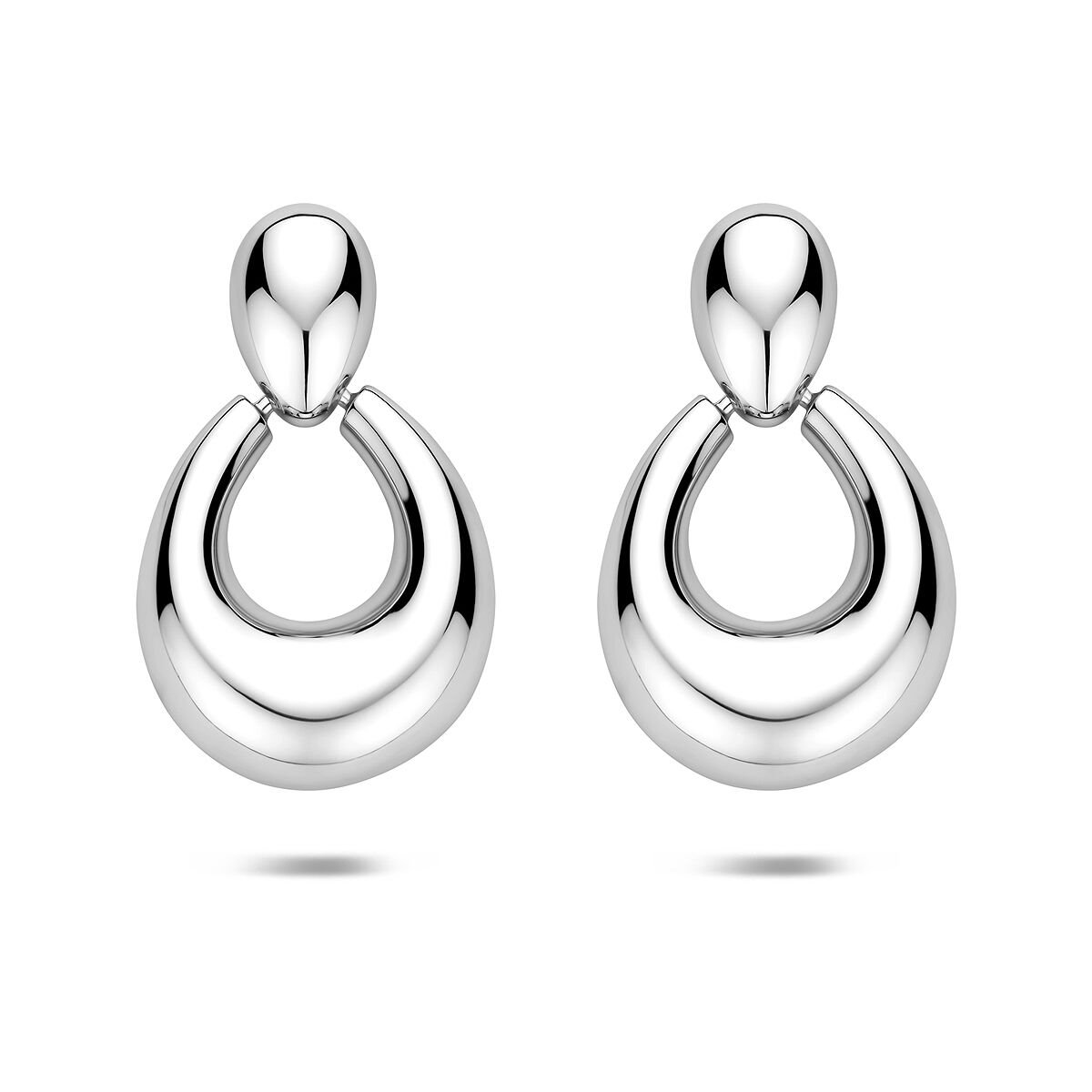 Zilveren gerhodineerde oorhangers 31 mm - 1342003