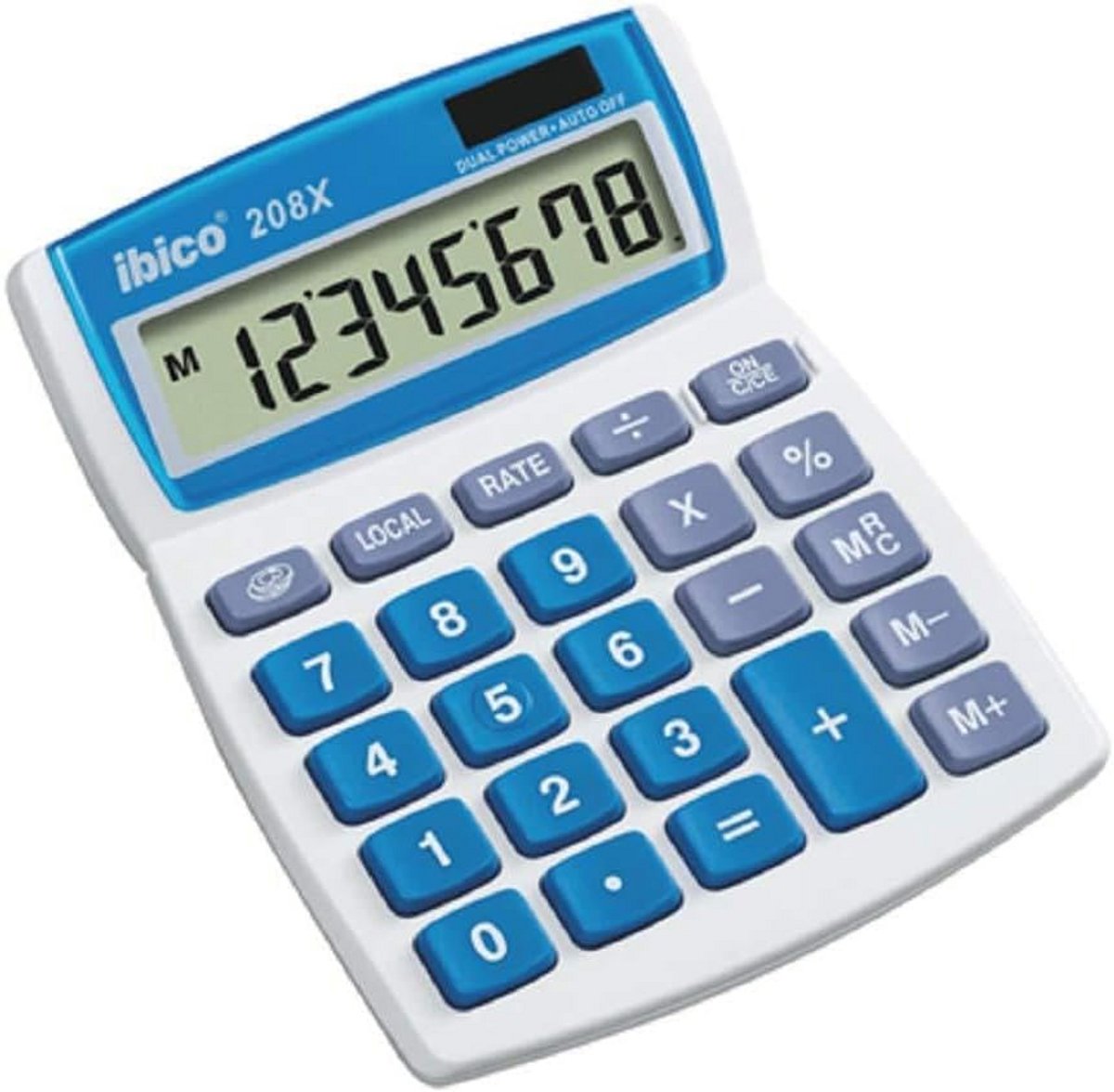 Compacte bureaurekenmachine met zonne-energie en draaibaar display