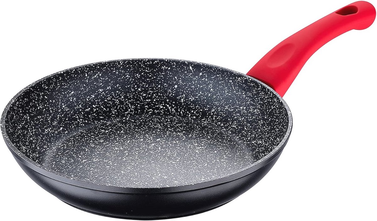 Koekenpan 24 cm van gesmeed aluminium met inductie en antiaanbaklaag